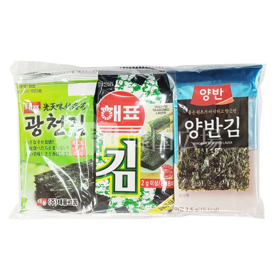 韓国海苔 3種各2袋 お試しセット(6袋) | 韓国広場e-shop本店