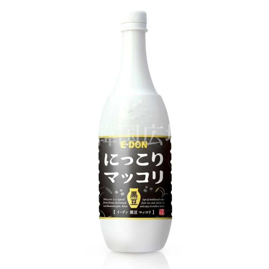 E-DON 黒豆 にっこりマッコリ PET 1000ml | 韓国広場e-shop本店