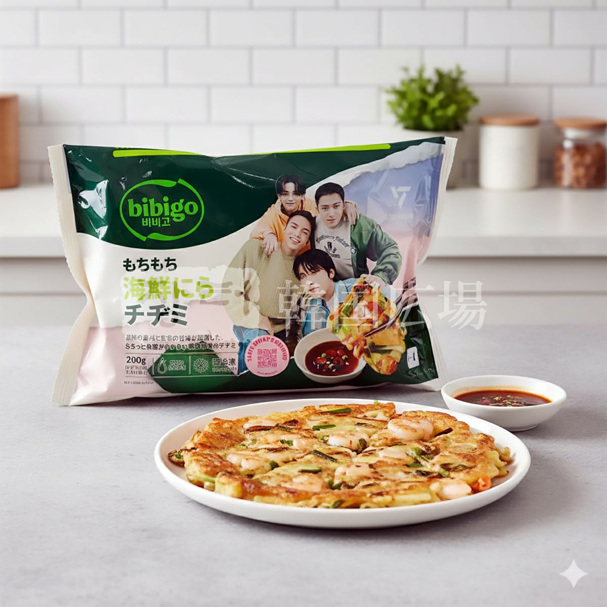 【チハチハ！】 冷凍 bibigo もちもち海鮮にらチヂミ 210g | 韓国広場e-shop本店